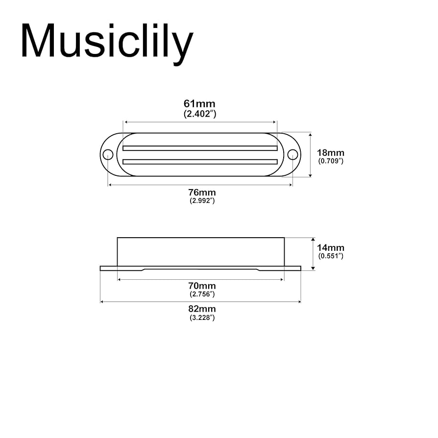Amazon.co.jp: Musiclily ホットレイル ストラトギター用